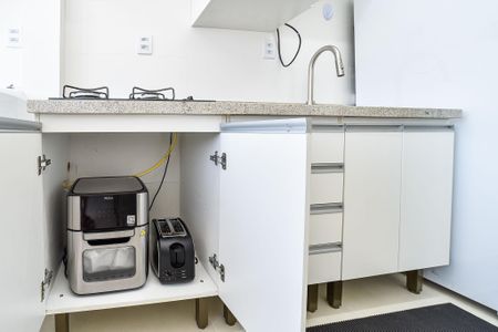 Apartamento para alugar com 40m², 1 quarto e sem vagaDetalhe da cozinha