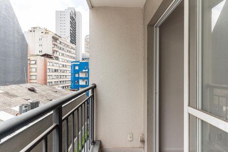 Varanda da Sala de apartamento para alugar com 1 quarto, 30m² em República, São Paulo