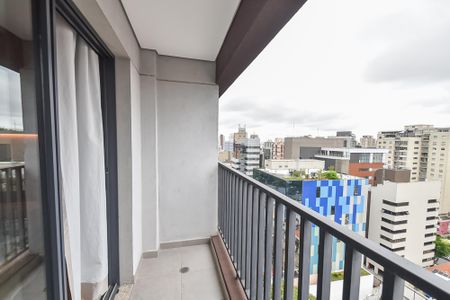 Varanda de kitnet/studio para alugar com 1 quarto, 28m² em Paraíso, São Paulo