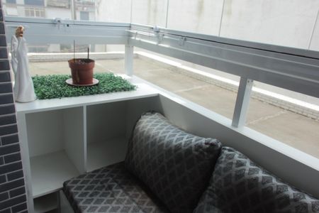 Varanda da Sala de apartamento para alugar com 2 quartos, 56m² em Vila Matias, Santos