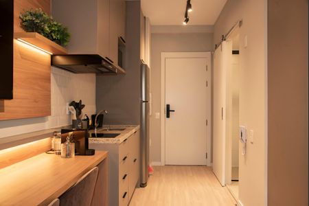 Studio para alugar com 25m², 1 quarto e sem vagaCozinha