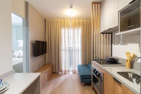 Sala - Cozinha de apartamento para alugar com 1 quarto, 25m² em Vila Butantã, São Paulo
