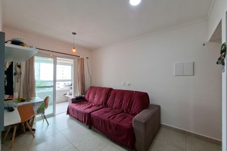 Sala de apartamento para alugar com 1 quarto, 55m² em Vila Caiçara, Praia Grande
