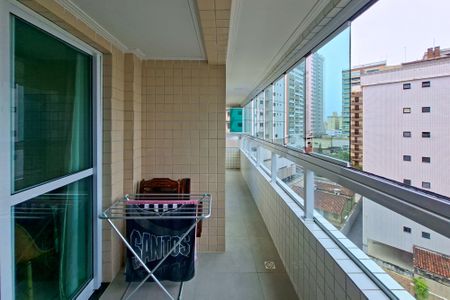 Sacada  de apartamento para alugar com 1 quarto, 55m² em Vila Caiçara, Praia Grande