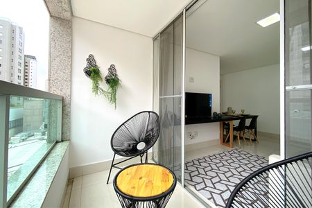Varanda da Sala de apartamento para alugar com 1 quarto, 55m² em Anchieta, Belo Horizonte
