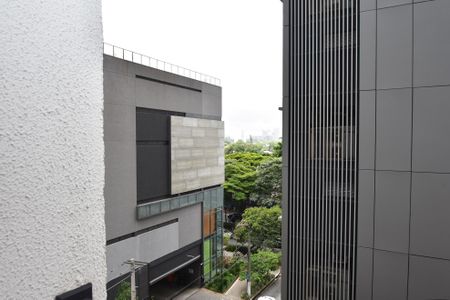 vista varanda quarto sala studio de kitnet/studio à venda com 1 quarto, 25m² em Pinheiros, São Paulo