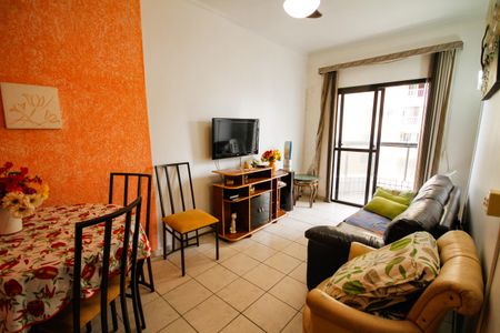 Sala de apartamento para alugar com 1 quarto, 50m² em Aviação, Praia Grande