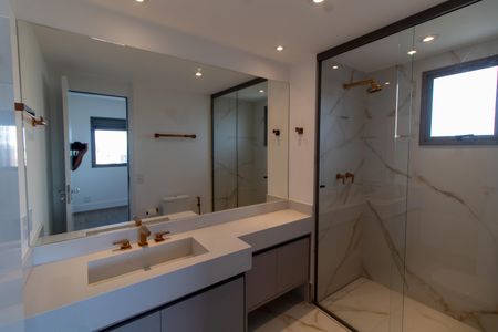 BANHEIRO DA SUITE 1 de apartamento para alugar com 3 quartos, 119m² em Nova Campinas, Campinas