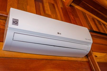 Casa para alugar com 400m², 5 quartos e 15 vagasCasa 2-Detalhe Quarto 1-Ar condicionado