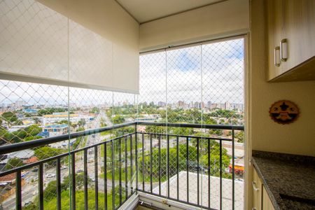 Varanda da sala de apartamento à venda com 2 quartos, 65m² em Vila Valparaíso, Santo André
