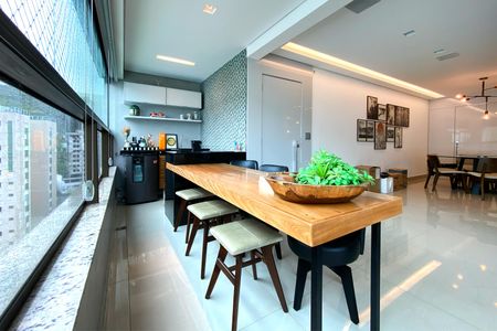 Varanda de apartamento à venda com 3 quartos, 108m² em Sion, Belo Horizonte