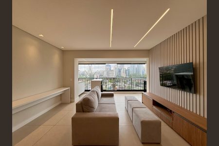 Sala  de apartamento à venda com 1 quarto, 64m² em Vila Cordeiro, São Paulo