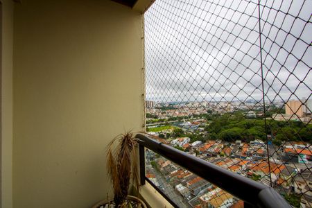 Varanda da sala de apartamento à venda com 3 quartos, 82m² em Vila Valparaíso, Santo André