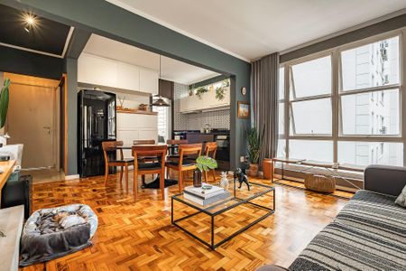 Sala/Cozinha de apartamento à venda com 2 quartos, 78m² em Jardim Paulista, São Paulo