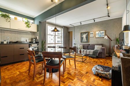Sala/Cozinha de apartamento à venda com 2 quartos, 78m² em Jardim Paulista, São Paulo