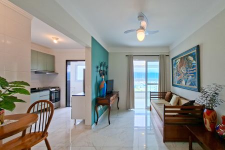 Sala de apartamento para alugar com 1 quarto, 62m² em Vila Caiçara, Praia Grande