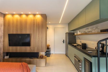 Sala/Cozinha de apartamento para alugar com 1 quarto, 39m² em Água Verde, Curitiba
