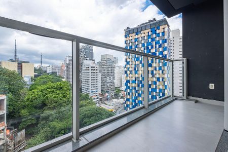 Studio - Varanda de kitnet/studio para alugar com 1 quarto, 27m² em Cerqueira César, São Paulo