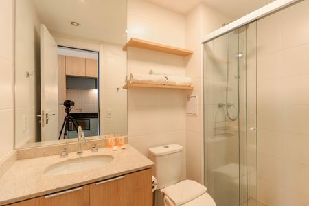 Studio para alugar com 29m², 1 quarto e sem vaga Studio para alugar com 29m², 1 quarto e sem vagaBanheiro