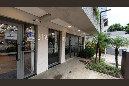 Studio para alugar com 24m², 1 quarto e sem vagaFachada +  Plaquinha