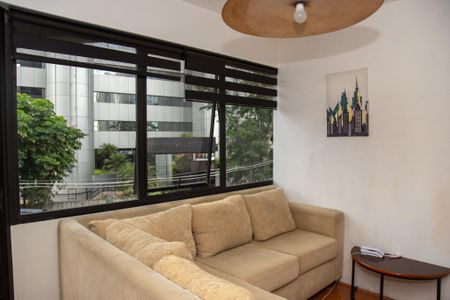 Sala de apartamento para alugar com 1 quarto, 50m² em Brooklin Novo, São Paulo