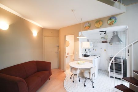 Sala de apartamento à venda com 1 quarto, 47m² em Moema, São Paulo