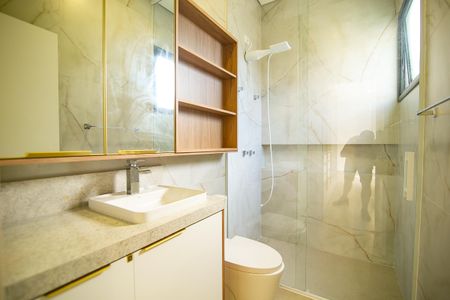 Banheiro da Suíte 1 de casa de condomínio para alugar com 3 quartos, 165m² em Itaici, Indaiatuba