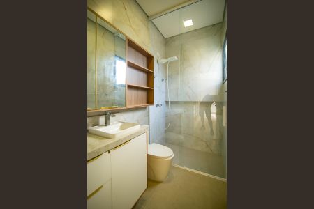 Banheiro da Suíte 1 de casa de condomínio para alugar com 3 quartos, 165m² em Itaici, Indaiatuba