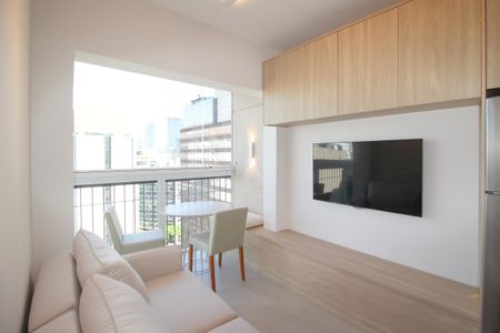 Sala de apartamento para alugar com 1 quarto, 30m² em Vila Olímpia, São Paulo
