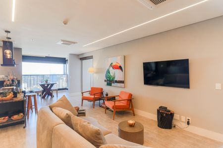 Apartamento para alugar com 105m², 1 quarto e 2 vagasSala