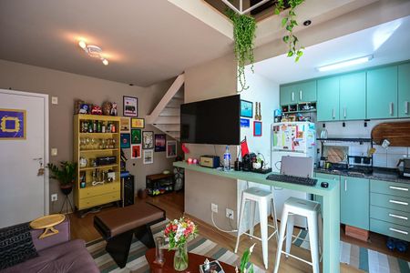 Sala de apartamento à venda com 1 quarto, 48m² em Vila Andrade, São Paulo