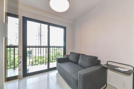 Sala - Cozinha Integrada de apartamento para alugar com 1 quarto, 26m² em Campo Belo, São Paulo