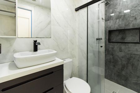 Banheiro de apartamento para alugar com 2 quartos, 48m² em Parque Industrial Tomas Edson, São Paulo