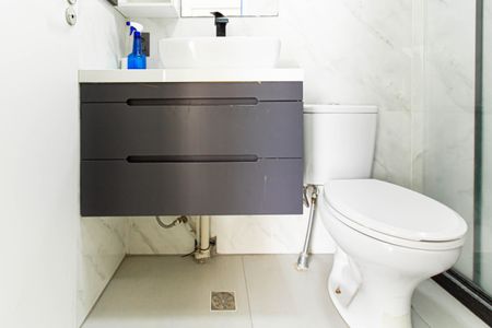 Banheiro de apartamento para alugar com 2 quartos, 48m² em Parque Industrial Tomas Edson, São Paulo