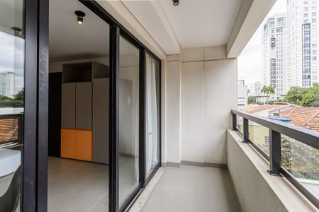 Varanda de kitnet/studio para alugar com 1 quarto, 28m² em Vila Olímpia, São Paulo