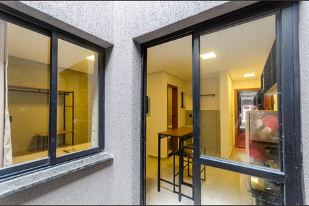 Studio para alugar com 23m², 1 quarto e sem vaga Studio para alugar com 23m², 1 quarto e sem vagaCozinha - Sacada