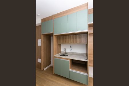 Cozinha de kitnet/studio para alugar com 1 quarto, 24m² em Tatuapé, São Paulo