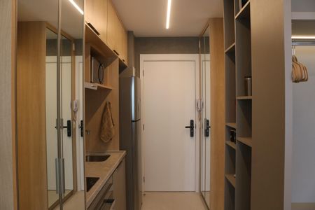 Cozinha de kitnet/studio para alugar com 1 quarto, 27m² em Perdizes, São Paulo
