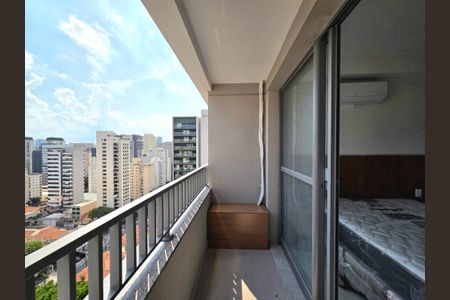 Studio para alugar com 26m², 1 quarto e sem vagaVaranda