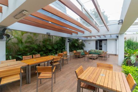 Apartamento à venda com 43m², 1 quarto e 1 vagaChurrasqueira