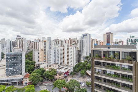 Vista da Varanda na Sala de apartamento para alugar com 1 quarto, 45m² em Lourdes, Belo Horizonte