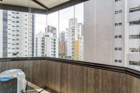 Varanda da Sala de apartamento para alugar com 3 quartos, 135m² em Indianópolis, São Paulo