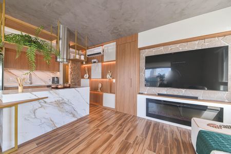 Sala de apartamento para alugar com 1 quarto, 62m² em Cidade Monções, São Paulo