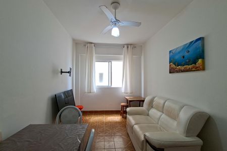 Sala de apartamento para alugar com 1 quarto, 50m² em Vila Caiçara, Praia Grande