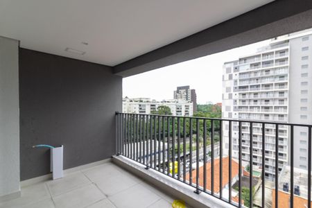 Varanda SalaVaranda integrada com Área de Serviço de apartamento para alugar com 2 quartos, 62m² em Santo Amaro, São Paulo