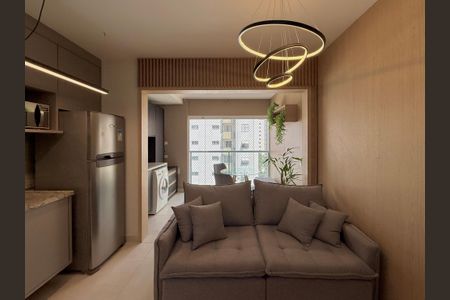 Sala  de apartamento para alugar com 1 quarto, 35m² em Santo Amaro, São Paulo