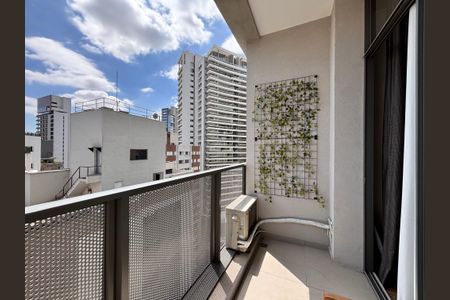 Studio para alugar com 27m², 1 quarto e sem vaga Studio para alugar com 27m², 1 quarto e sem vagaVaranda