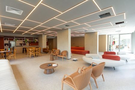 Studio para alugar com 27m², 1 quarto e sem vaga Studio para alugar com 27m², 1 quarto e sem vagaÁrea comum - Salão de festas