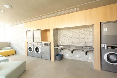 Studio para alugar com 27m², 1 quarto e sem vaga Studio para alugar com 27m², 1 quarto e sem vagaLavanderia