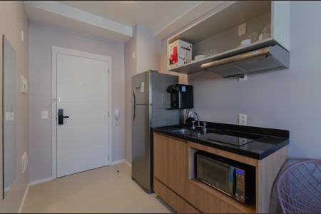 Cozinha de kitnet/studio para alugar com 1 quarto, 24m² em Vila Mariana, São Paulo